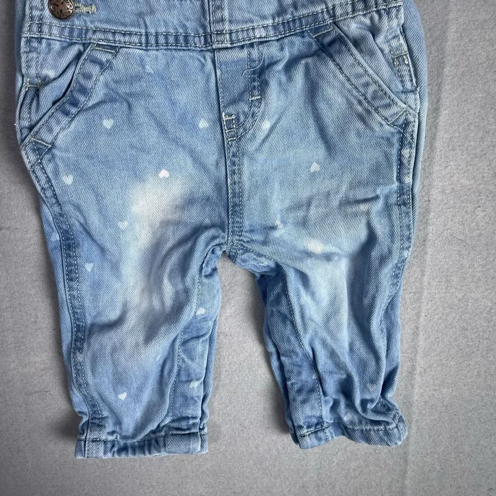 Osh Kosh B'Gosh Overall One‎ Piece Infant Sz 6 Months Blue Denim Jean